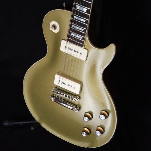 Guitare électrique type Les Paul gold top fabriquée par le luthier Yohann Koch